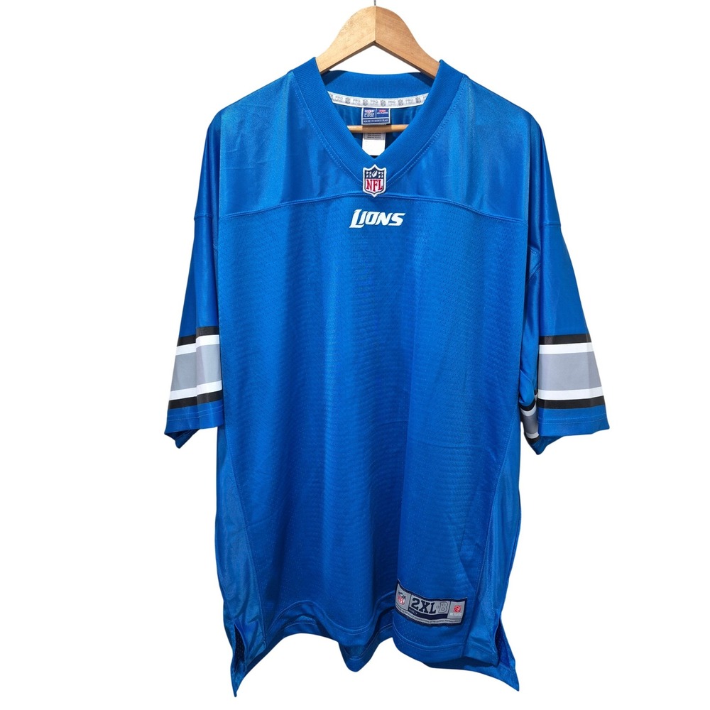 NFL Detroit Lions Football‎ Jersey Pro Line Men's 2XL Blue Fan Apparel
